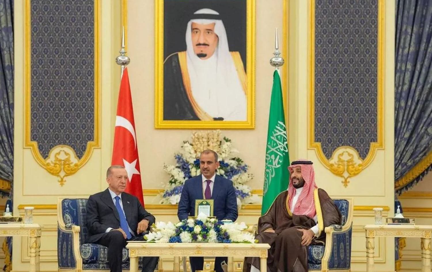 رەجەب تەیب ئەردۆغان، سەرۆککۆماری تورکیا و محەممەد بن سەلمان، شازادەی سعودییە 