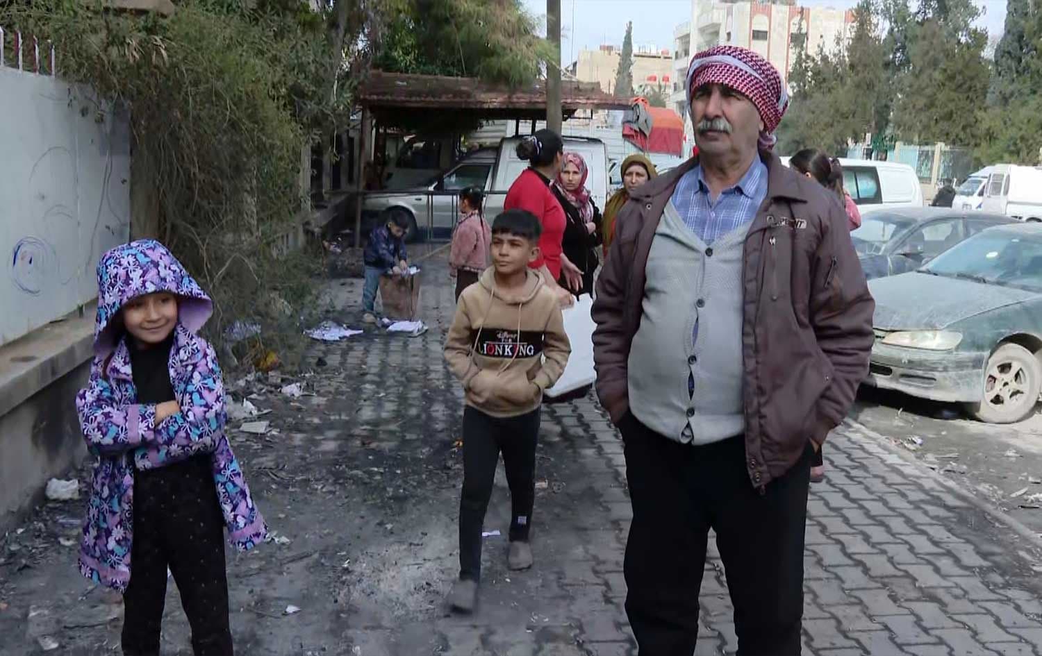 Northeast Syria's (Rojava) displaced people in Qamishli on February 5, 2026. Photo: Screengrab/Rudaw