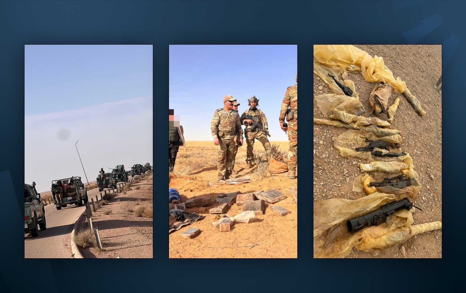 Iraqi forces uncover alleged ISIS weapons caches in Anbar province on February 5, 2026. Graphic: Rudaw