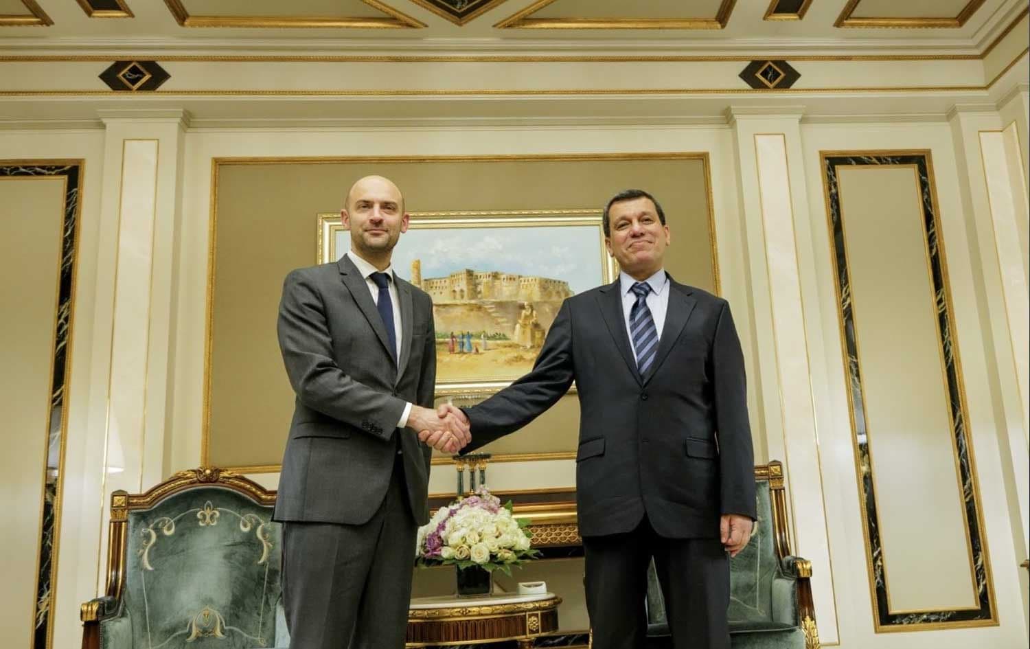 Mazloum Abdi (right), commander of the Syrian Democratic Forces (SDF), meets with French Foreign Minister Jean-Noel Barrot in Erbil on February 6, 2026. Photo: Mazloum Abdi/X
