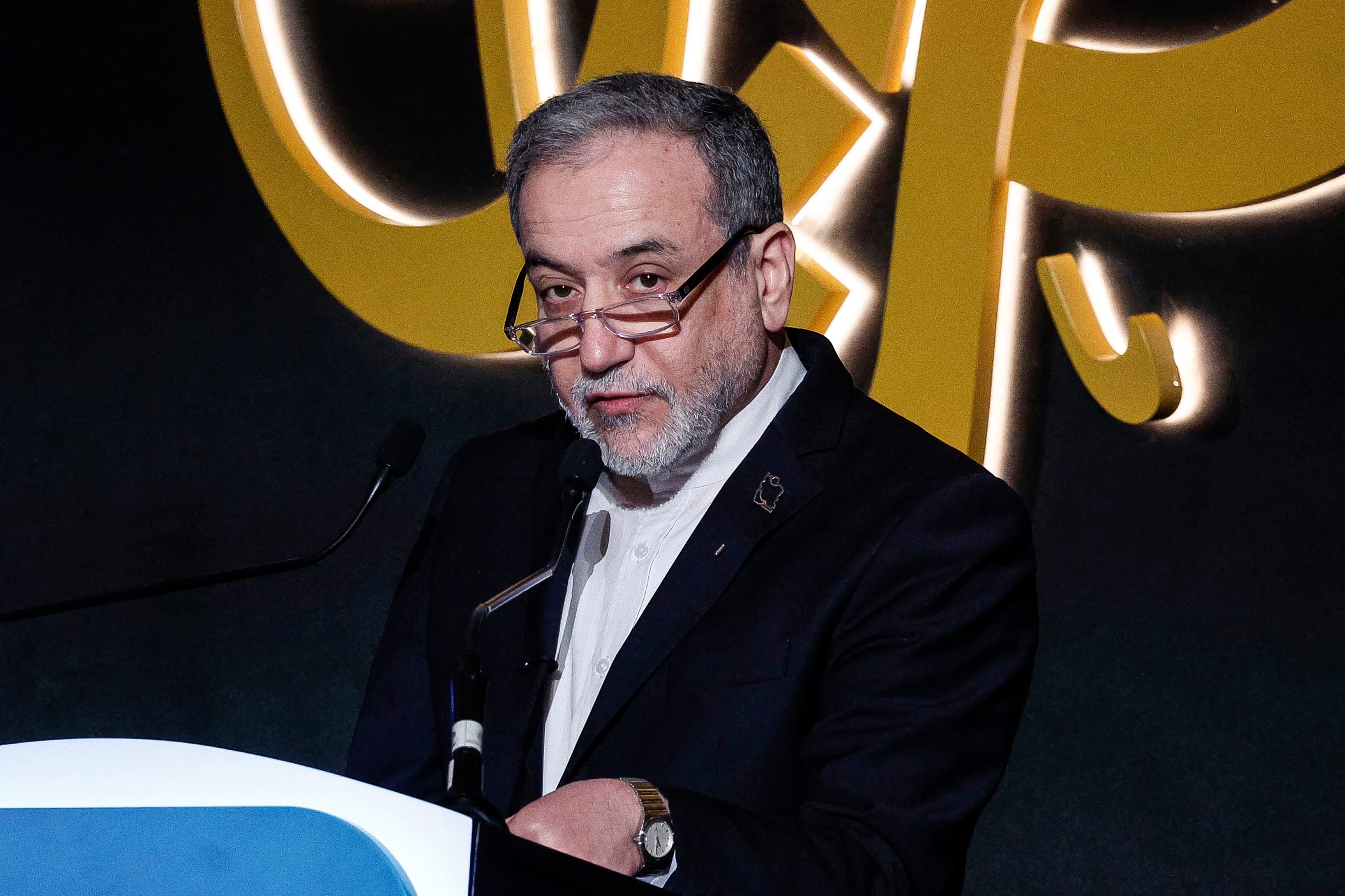 Iran’s Foreign Minister Abbas Araghchi looks on as he speaks during the 17th edition of the Al-Jazeera Forum in Doha on February 7, 2026. Photo: AFP