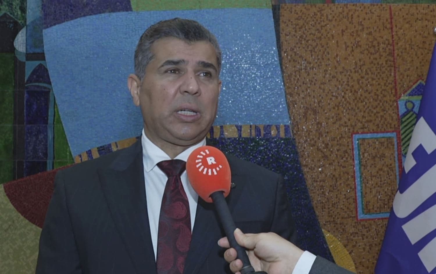 Iraqi Security Media Cell spokesperson Saad Maan speaking to Rudaw on February 7, 2025. Photo: Screengrab / Rudaw