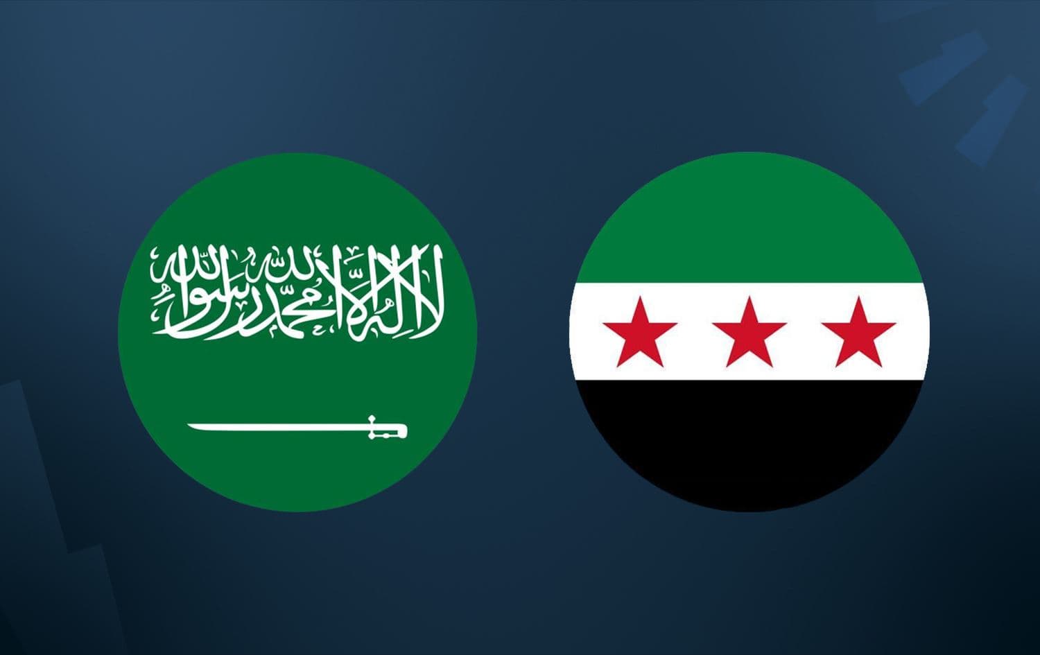 Saudi Arabia flag (left) and Syrian flag (right). Graphic: Rudaw