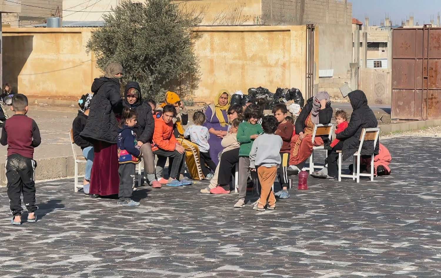 Displaced people shelter inside a school in the besieged city of Kobane on February 8, 2026. Photo: Submitted