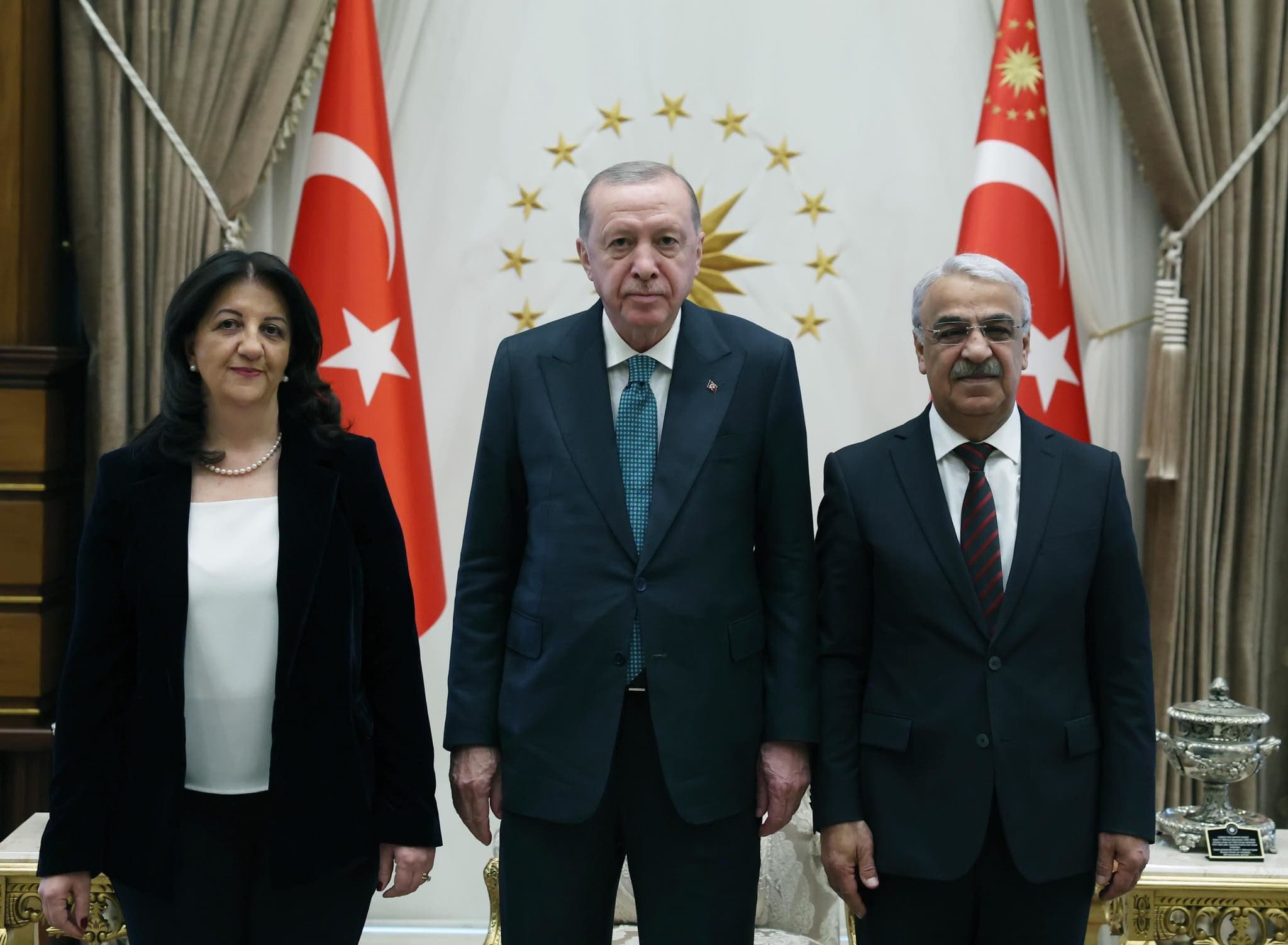 Erdogan's meeting with DEM Party delegation in Ankara on February 12, 2026. Photo: Turkish presidency