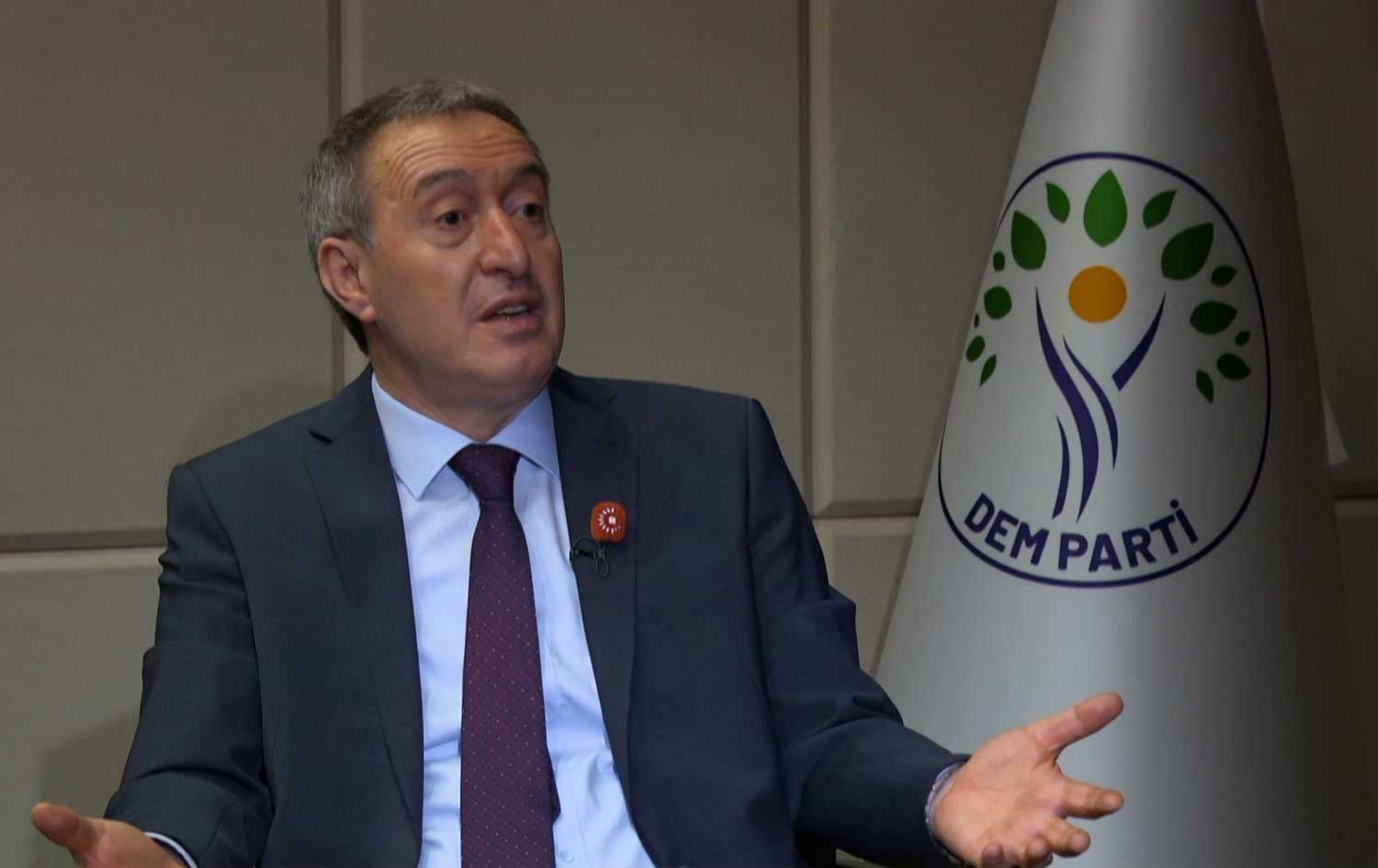 Turkey’s pro-Kurdish Peoples’ Equality and Democracy Party (DEM Party) Co-Chair Tuncer Bakirhan speaks to Rudaw in an interview on February 11, 2026. Photo: Screengrab/Rudaw
