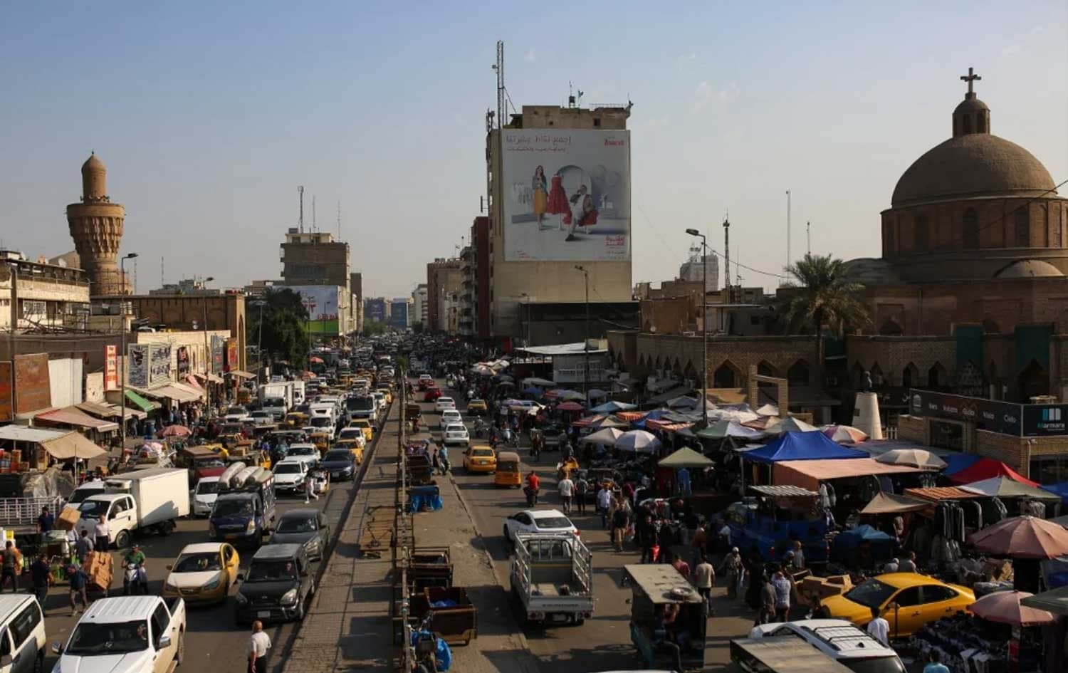 A busy street in Baghdad on November 4, 2023. File photo: AFP