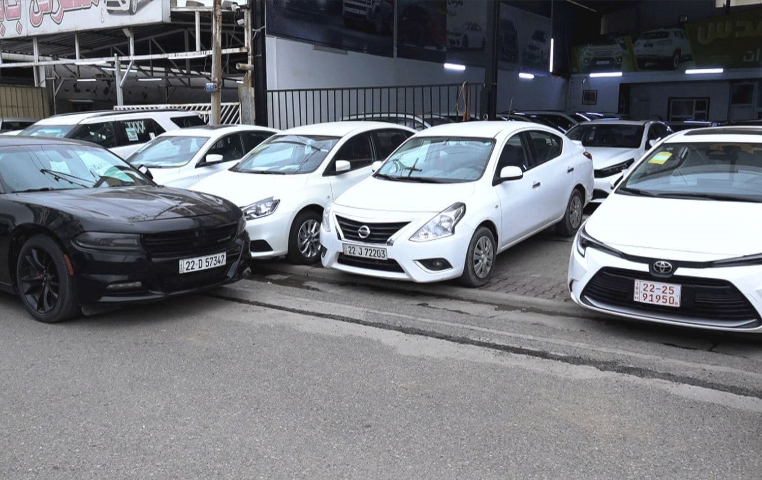 Vehicles in a showroom in Kirkuk. Photo: file/Rudaw