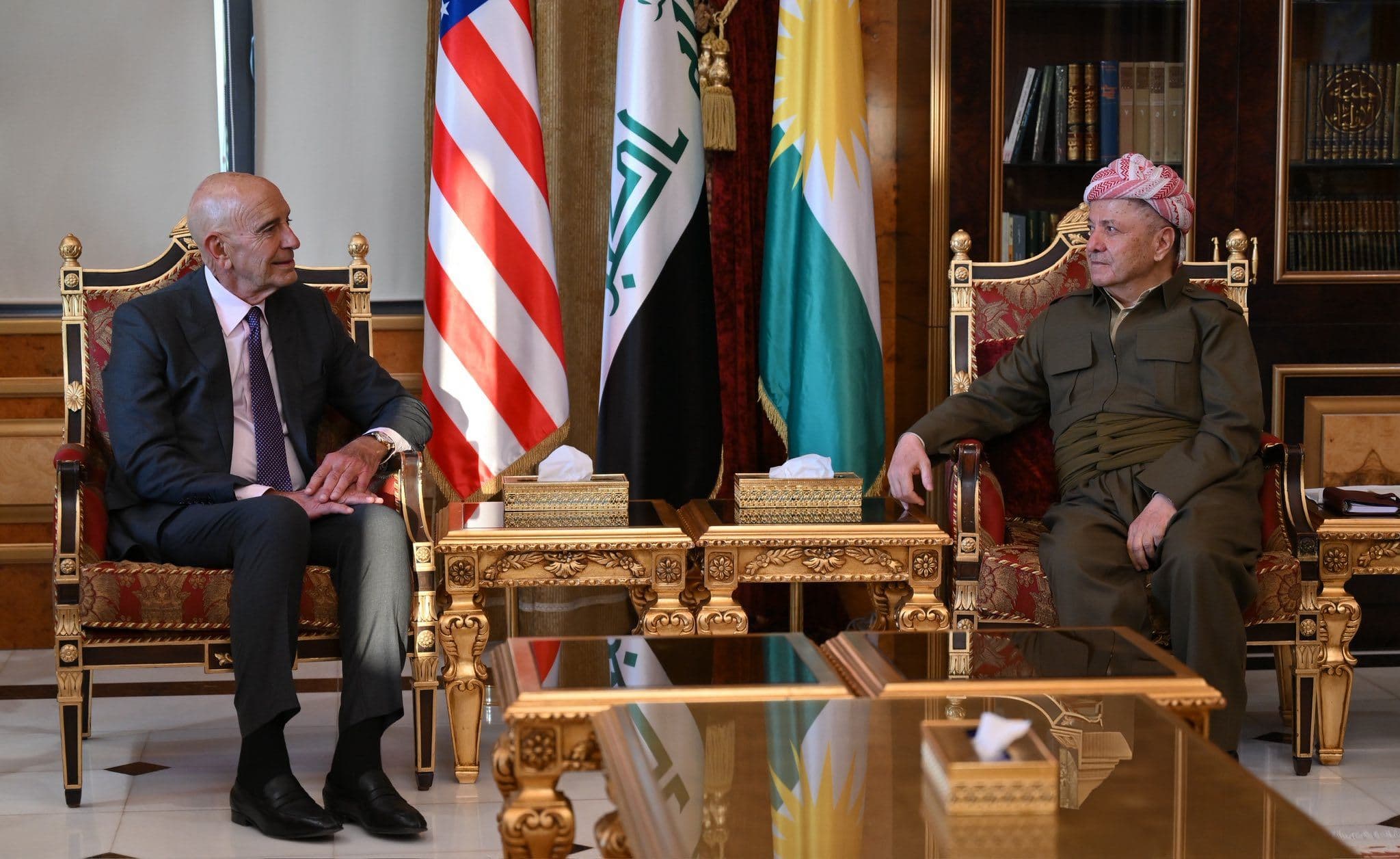 President Masoud Barzani received Tom Barrack in Erbil on February 23, 2026. Photo: Barzani's office
