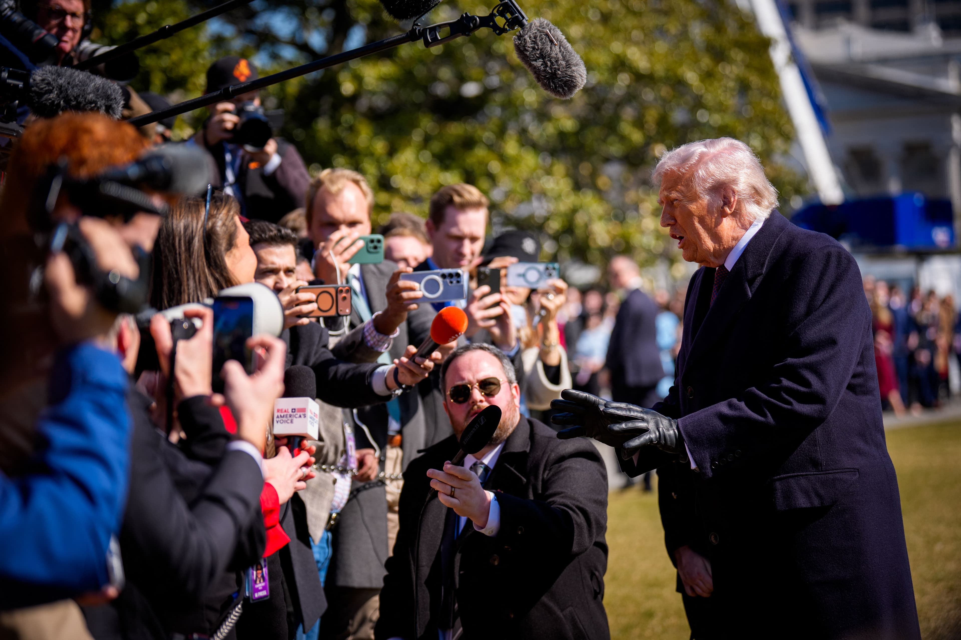 US President Donald Trump speaks to members of the media before he departs on Marine One on the South Lawn of the White House on February 27, 2026 in Washington, DC. Photo: AFP
