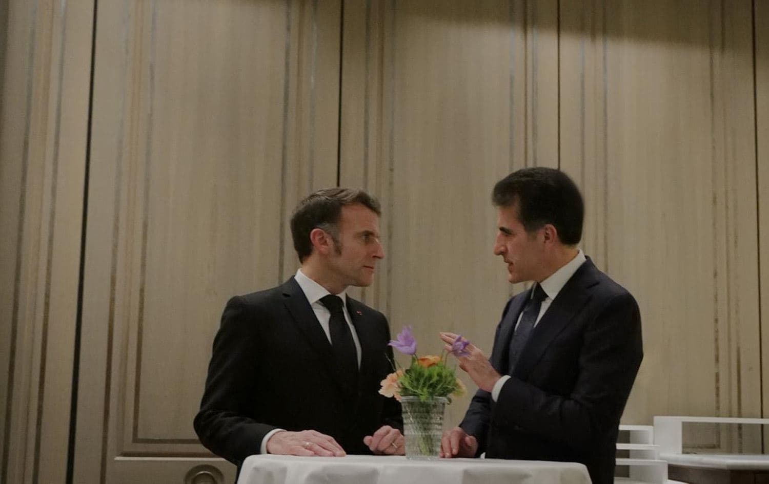 Emmanuel Macron û Nêçîrvan Barzanî\ Wêne: Arşîv