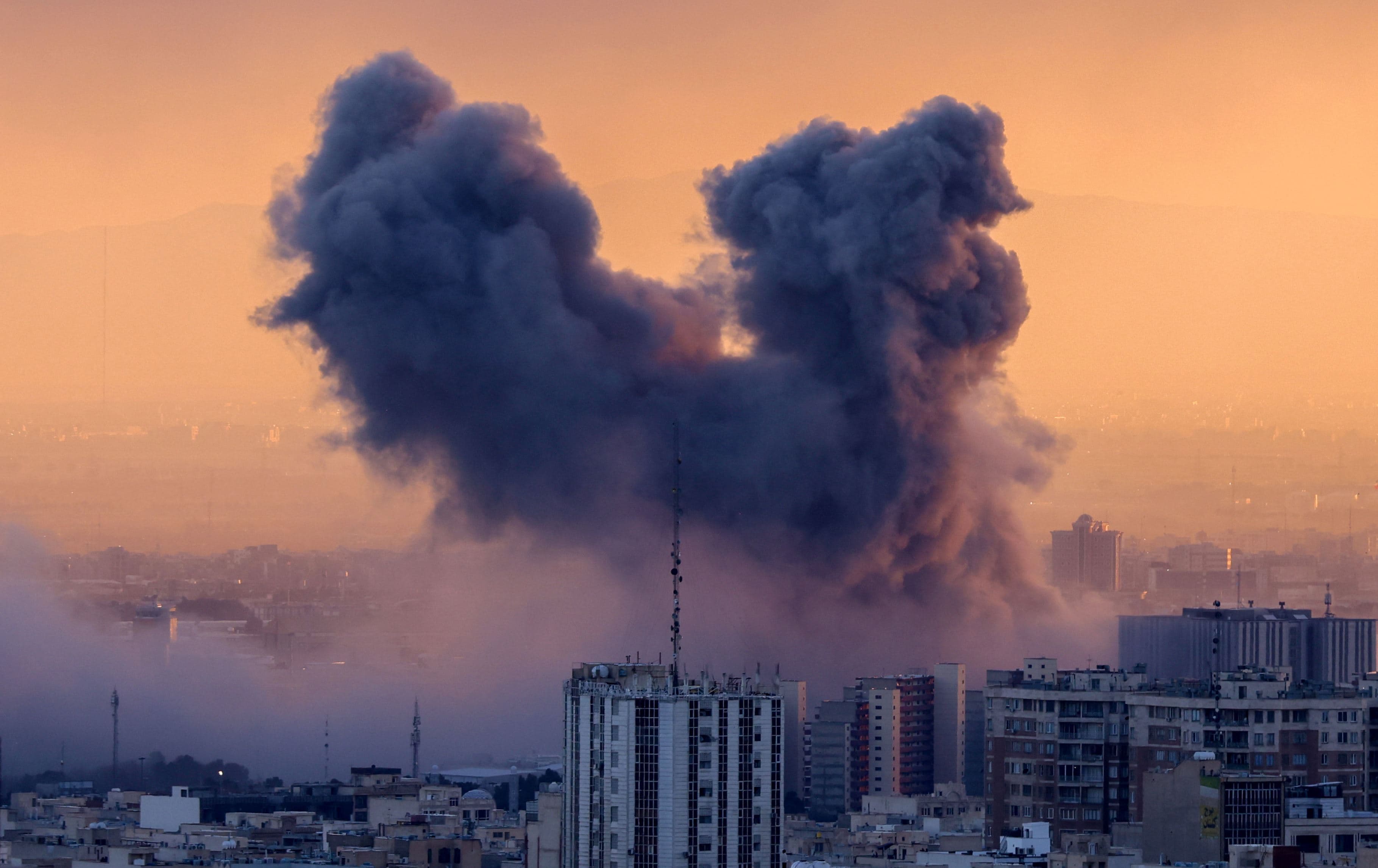 Explosion in Tehran. Photo: AFP