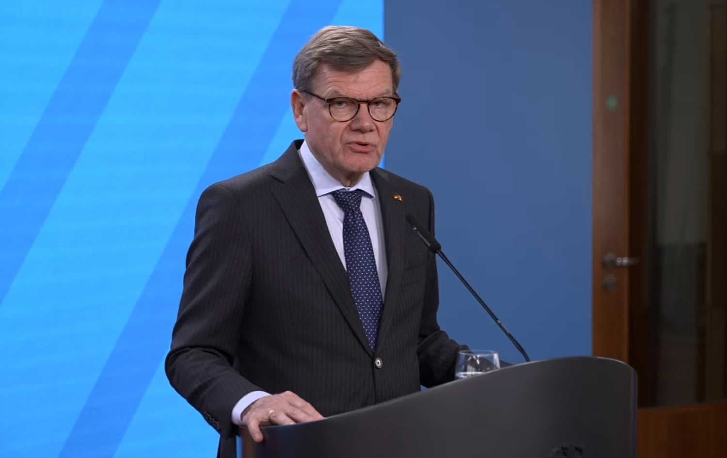 German Foreign Minister Johann Wadephul speaks during a press conference in Berlin on March 5, 2026. Photo: Screengrab/ Rudaw