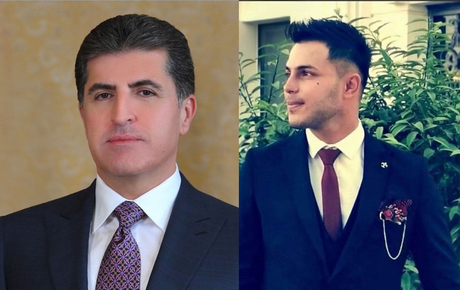 Nêçîrvan Barzanî û Welat Tahir / Wêne: Rûdaw Grafîk