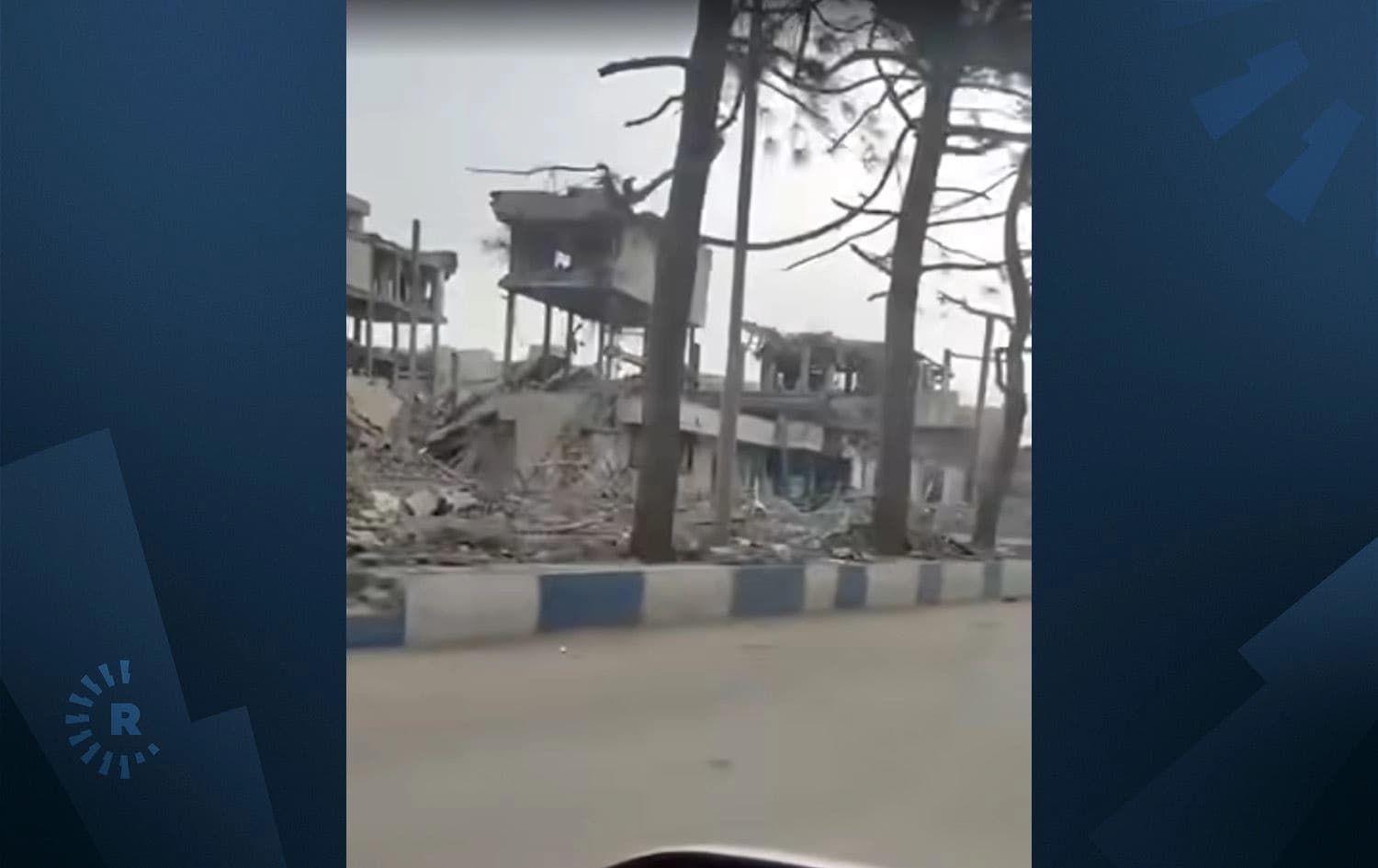 دیمەنی شوێنێکی بۆردوومانکراو لە ورمێ