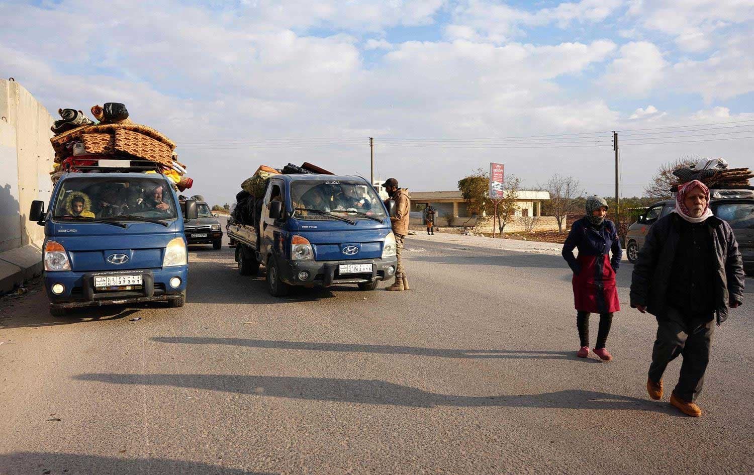 Kurdish families displaced from their homes in Afrin during the 2018 offensive by Turkey. File photo: AFP