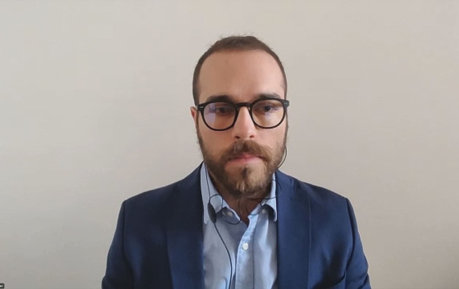 Federico Borsari, a Non-Resident Fellow with the Transatlantic Defense and Security Program at the Center for European Policy Analysis (CEPA) in an interview with Rudaw on March 9, 2026. Photo: Screengrab / Rudaw