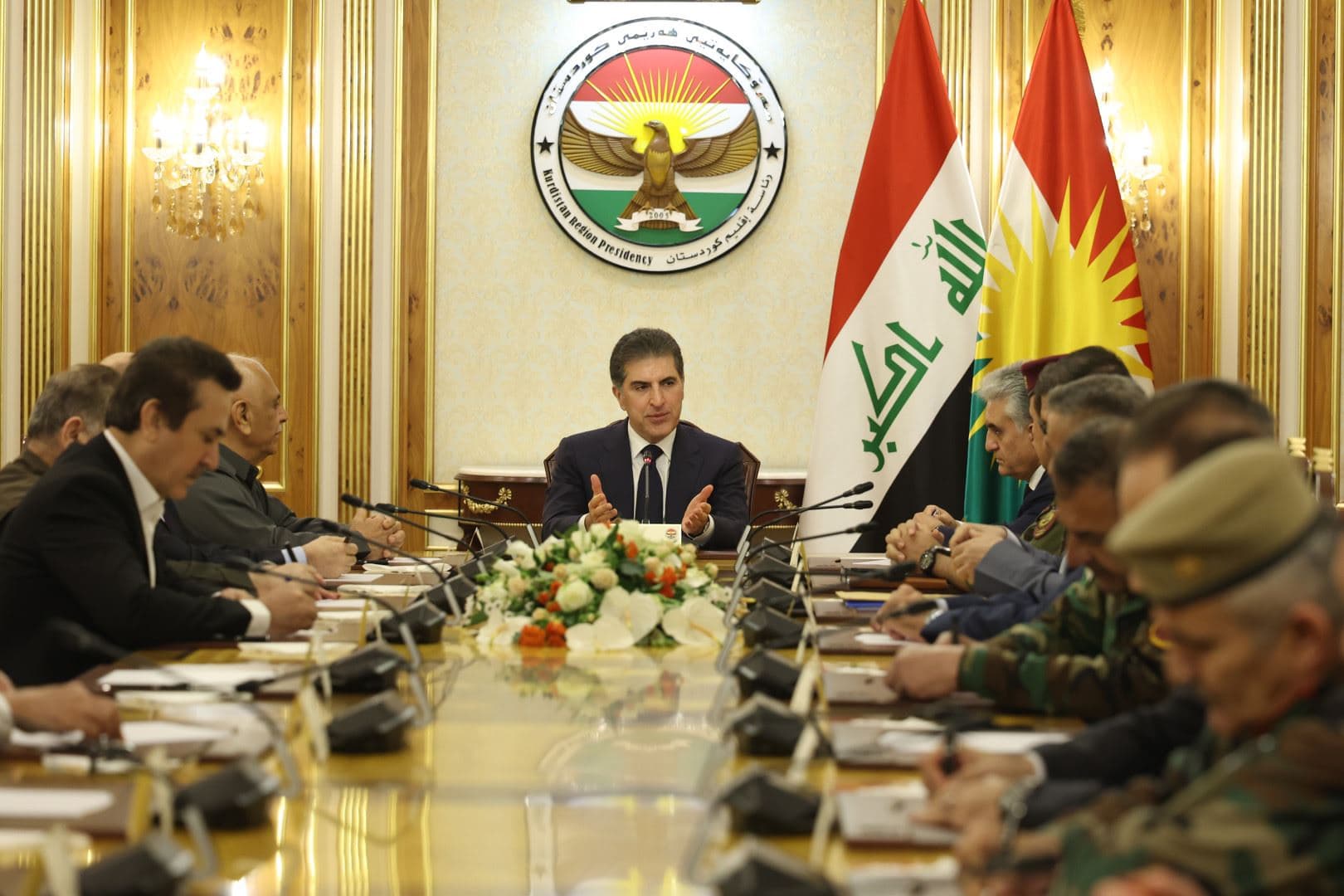 President Barzani chaired high-level security meeting on March 10, 2026. Photo: Kurdistan Region Presidency.
