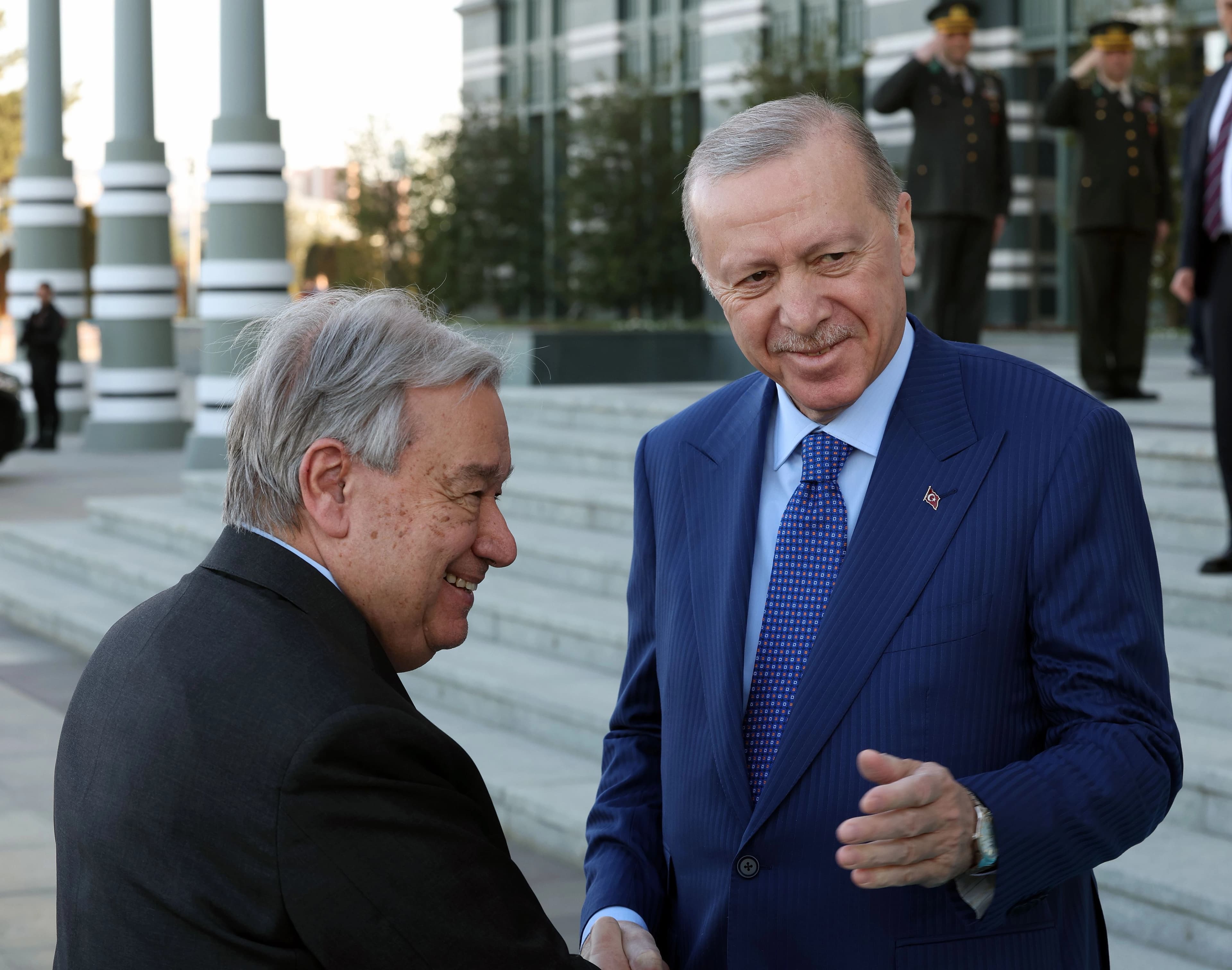 Foto: Türkiye Cumhurbaşkanı Recep Tayyip Erdoğan, Birleşmiş Milletler (BM) Genel Sekreteri Antonio Guterres'i kabul etti/ Murat Cetinmuhurdar