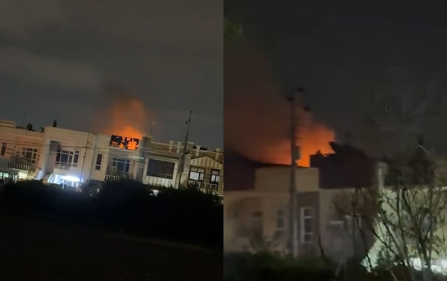 Aftermath of a drone attack in Erbil on March 15, 2026.