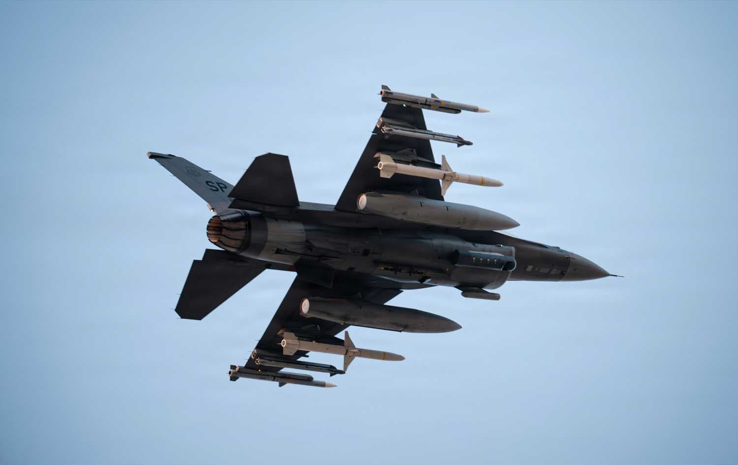 A US Air Force F-16 takes flight in the Middle East in support of Operation Epic Fury on March 2, 2026. Photo: CENTCOM
