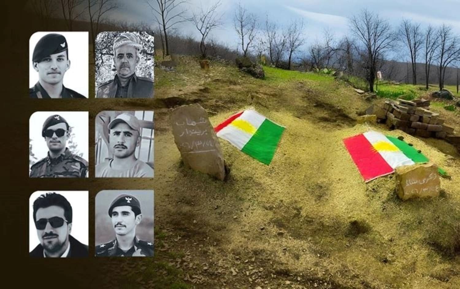 Şehit olan Peşmergeler Foto: Rûdaw / Şehid