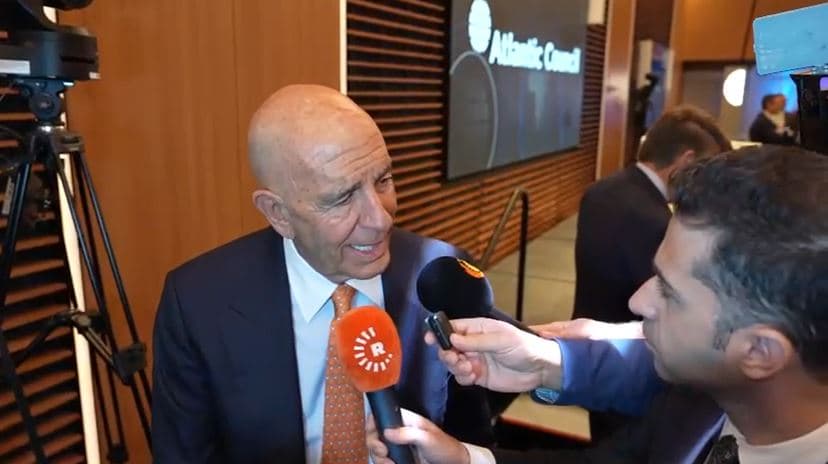 US Special Envoy for Syria Tom Barrack speaks to Rudaw on March 26, 2026. Photo: Screengrab/Rudaw