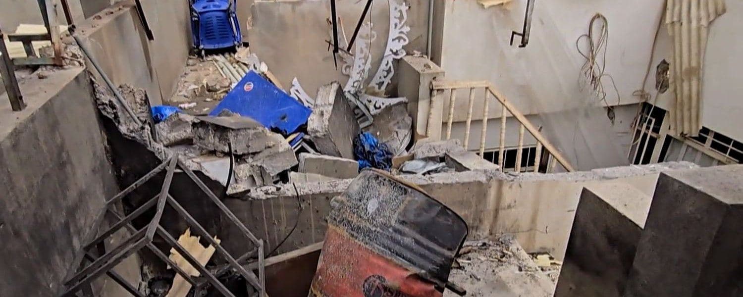 Aftermath of a drone attack in Erbil. Photo: Rudaw