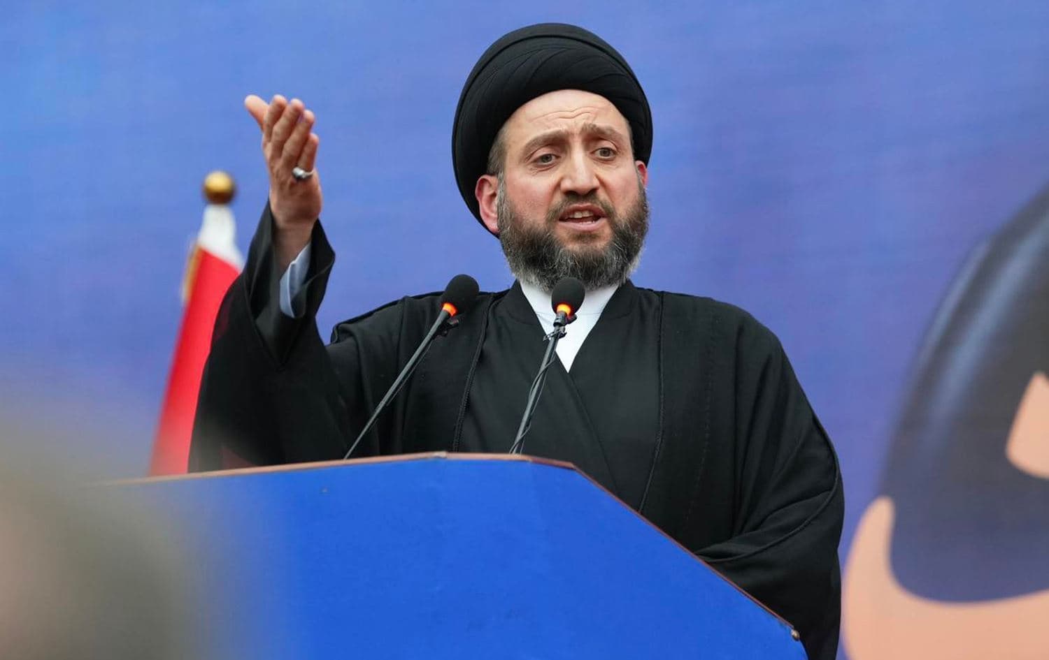 Ammar al-Hakim giving a speech on April 8, 2022. Photo: Ammar al-Hakim /Facebook