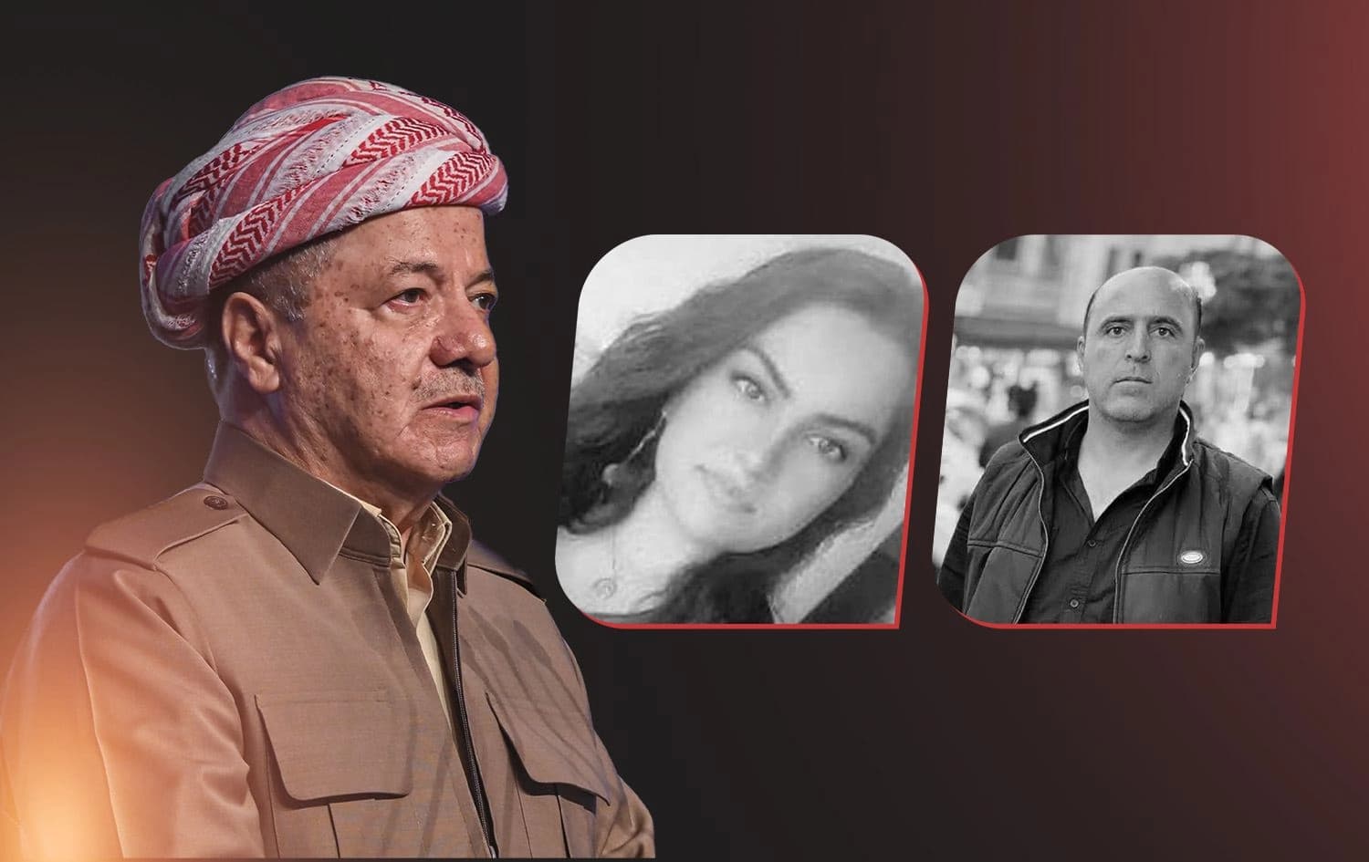 سەرۆک بارزانی و وێنەی ئەو دوو کەسەی ئەمڕۆ شەهید کران