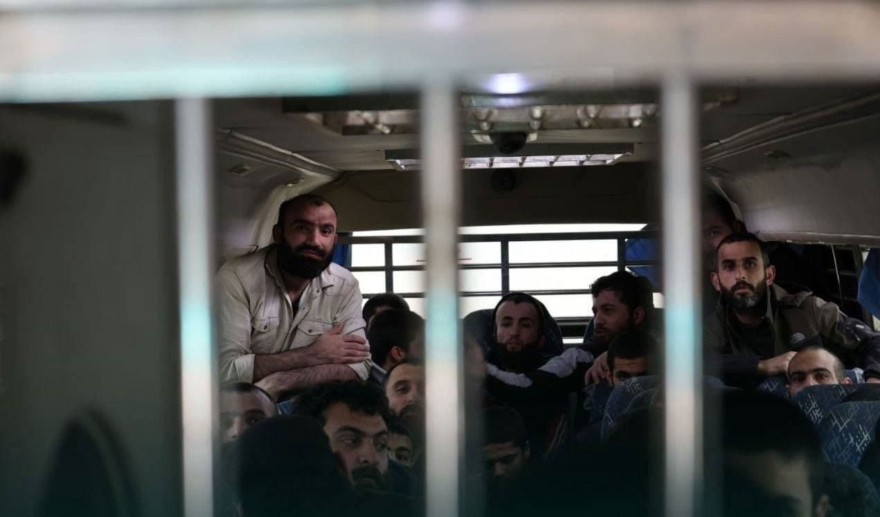 Prisoners released as part of a prisoner swap between the SDF and Damascus on April 11, 2026. Photo: Syrian government
