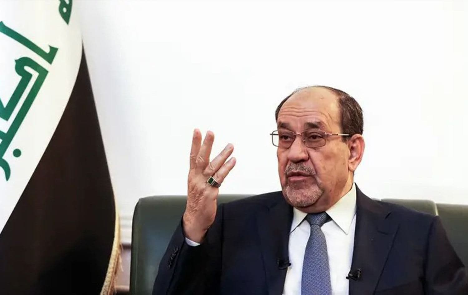 Former Iraqi Prime Minister Nouri al-Maliki in Baghdad on February 23, 2026. Photo: AFP