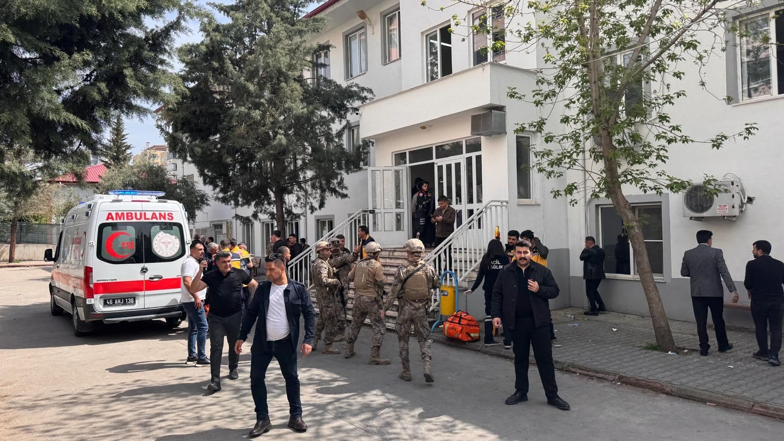 Police investigating a school shooting in Kahramanmaras province in Turkey on April 15, 2026. Photo: AA