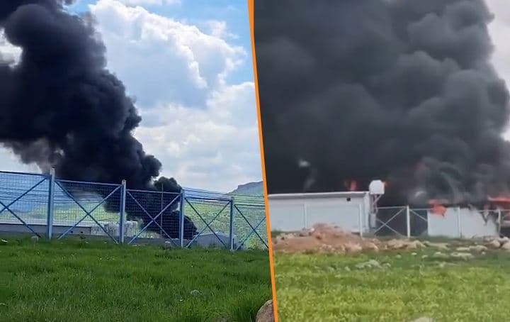 Missile attack targeted a Komala base in Sulaimani province on April 22, 2026. Photo: Submitted