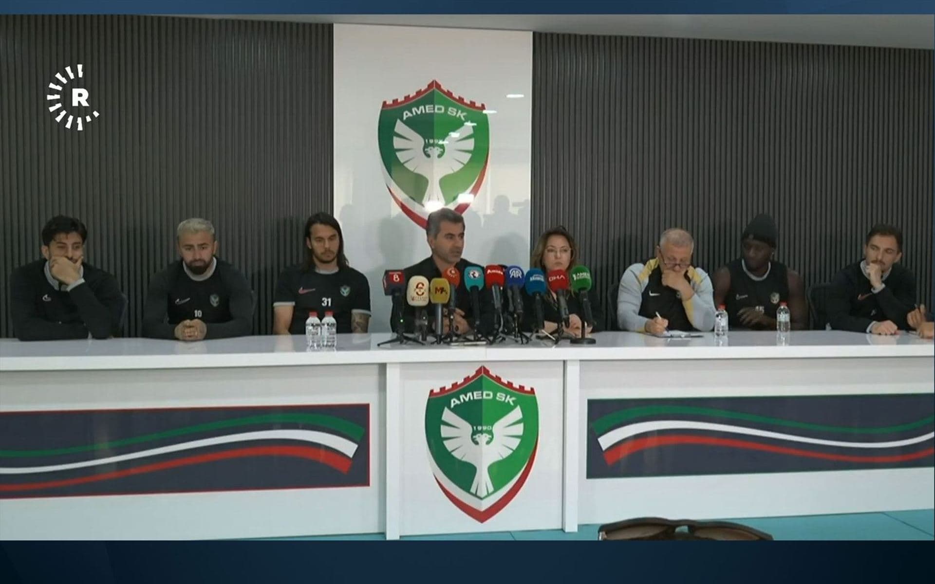 Daxuyaniya çapemeniyê birêvebiya Amedsporê / Wêne: Rûdaw