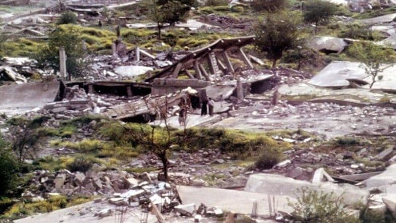 The aftermath of Qaladiza bombing in 1974. Photo: Archive
