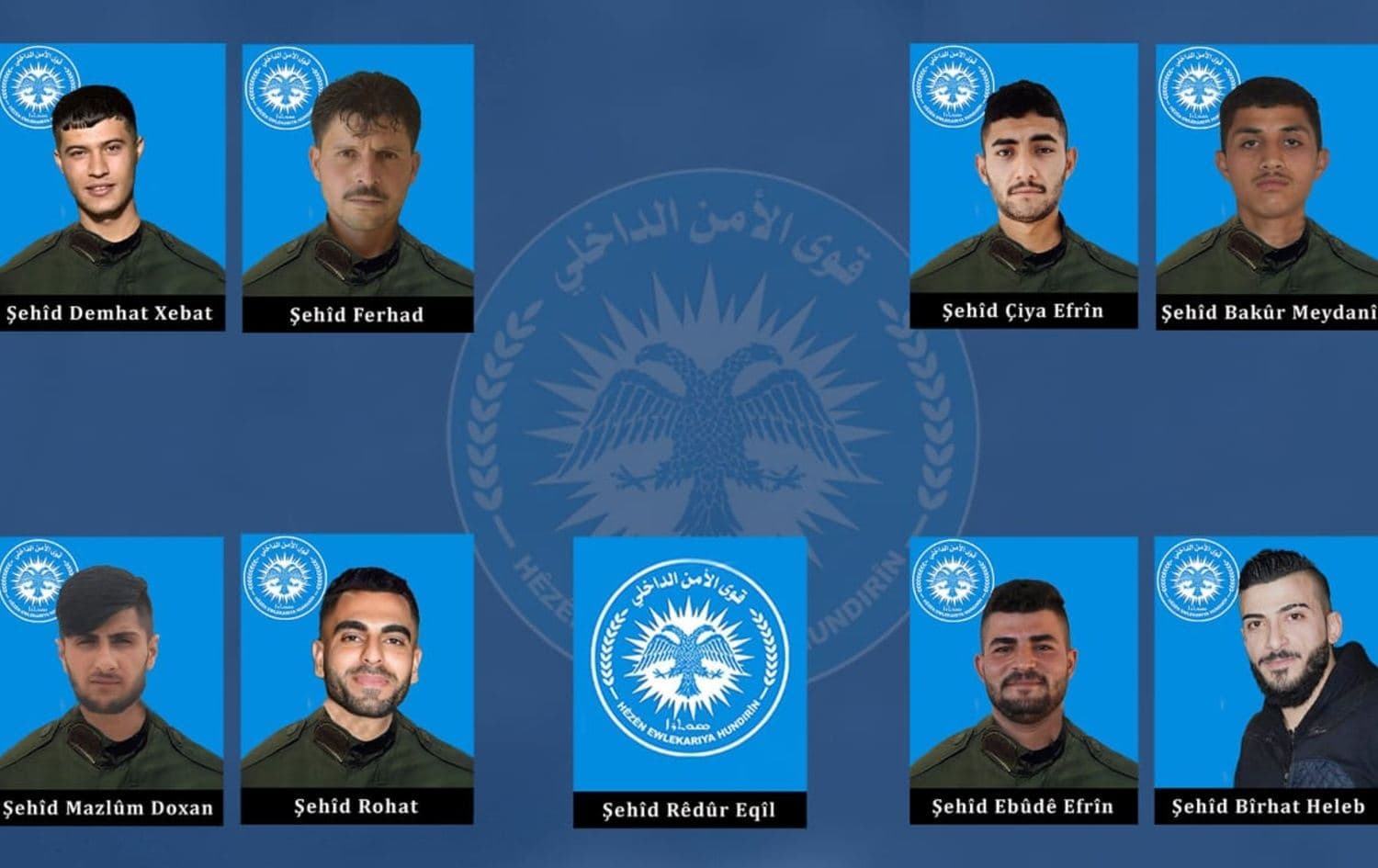 Asayîşê nasnameyên 9 şervanan eşkere kirin / Wêne: Asayîş