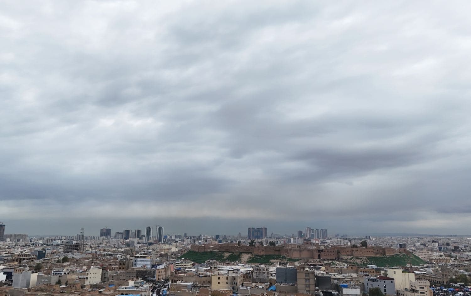 دیمەنێکی کەش و هەوای شاری هەولێر. وێنەکە بۆ روونکردنەوەی هەواڵەکەیە