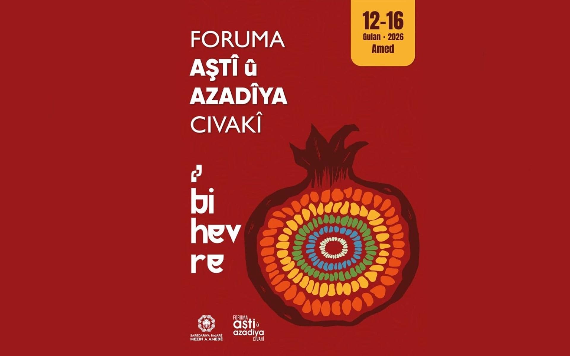 Diyarbakır Büyükşehir Belediyesi, 12-16 Mayıs tarihleri arasında "Toplumsal Barış ve Özgürlük Forumu" düzenleyecek