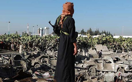 یەمەن.. فڕۆکەکانی هاوپەیمانان چەکدارانی حوسی بۆردووماندەکەن