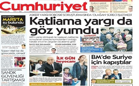 Rojnameyên Tirkiyê- Pilana herêma tampon hat guhertin