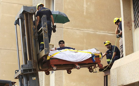 بە ڤیدیۆ..بەهۆی قەڵەوی بە رافیعە دەبرێتە نەخۆشخانە