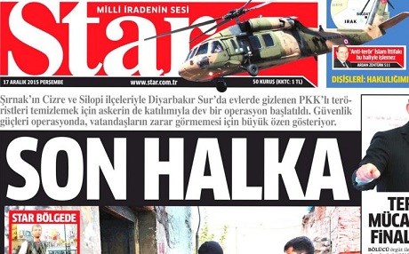 Rojnameyên Tirkiyê – 10 hezar leşker derbasî Cizîra Botan bûn!