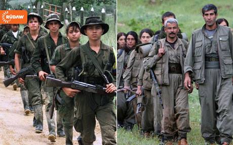 Pêvajoya aşitiyê ya PKKê û rêxistina FARC a li Kolombia