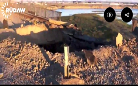 VÎDEO - DAIŞê dîmenên pira Geyare piştî bombebaranê weşand