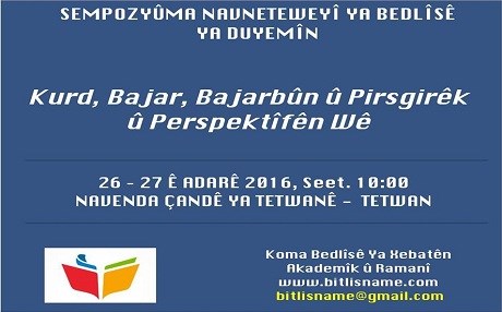 Bernameya 2yemîn Sempozyûma Navneteweyî ya Bedlîsê diyar bû