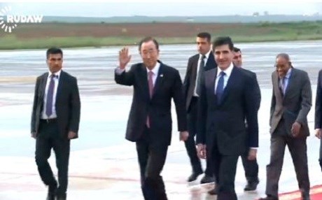 UN’s Ban Ki-Moon in Erbil to discuss refugee crisis