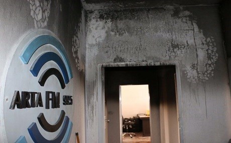 FOTO / ROJAVA - 'Radyo binası yakıldı'  (YENİLENDİ)