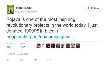 Hacker gives stolen bitcoins to Syrian Kurds for fight against ISIS