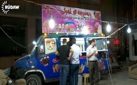 Cold ice cream a hot business for Kurdish woman